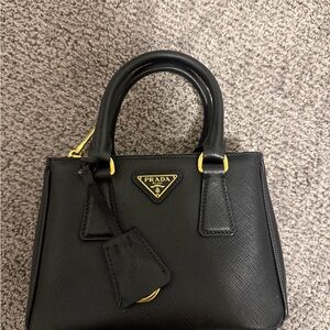 Prada Black Mini Bag with Gold Accents